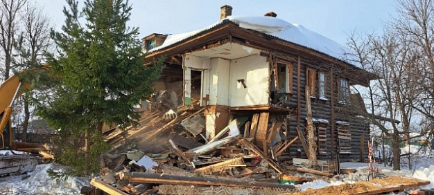 В Пучеже сносят аварийные дома